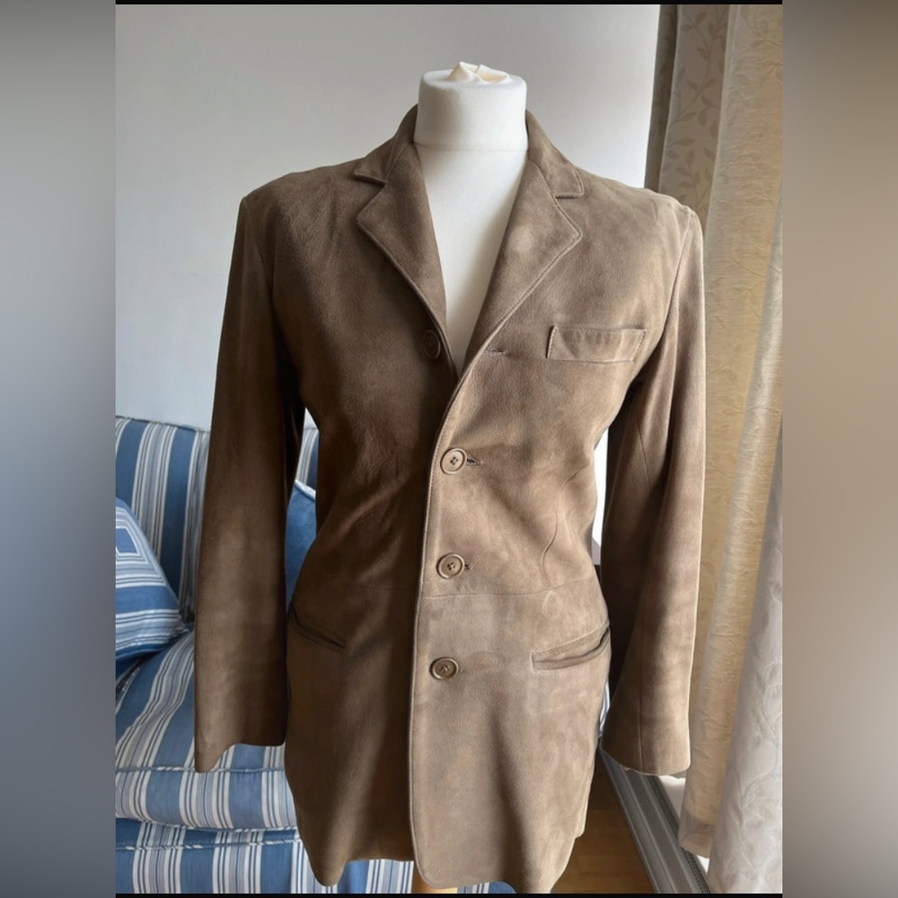 Ralph Lauren purple label rare suede jacket, size 4 womens